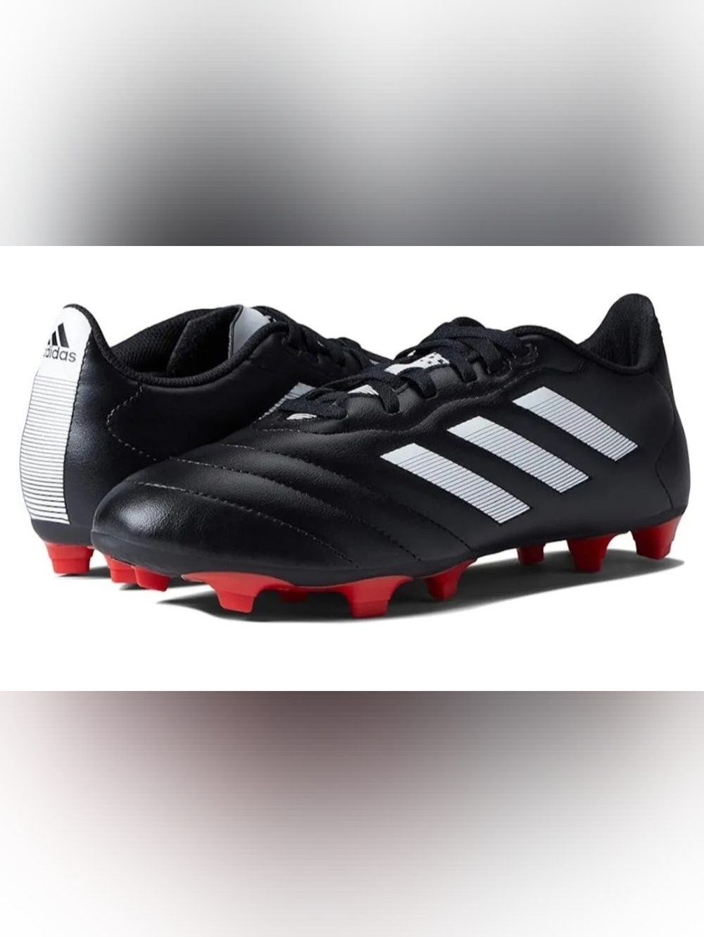 Adidas Goletto VIII Firm Ground Soccer Cleats Black/White/Red Men's 10 - Picture 3 of 15